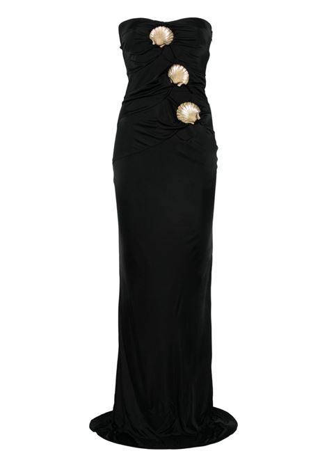 Black seashell-brooch maxi dress Giuseppe di morabito - women GIUSEPPE DI MORABITO | 03FWLD134X0331599